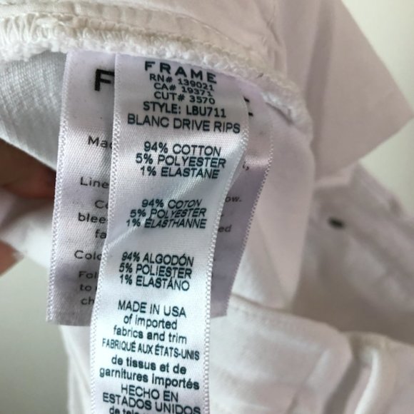 Frame Le Beau Distressed High-Rise Straight-Leg Jeans - Picture 7 of 10